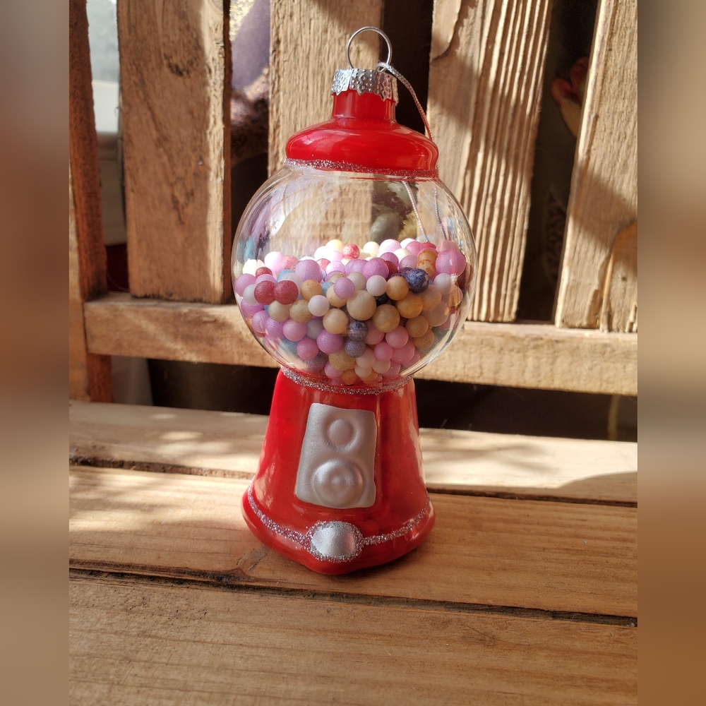 Red Gumball Machine Ornament